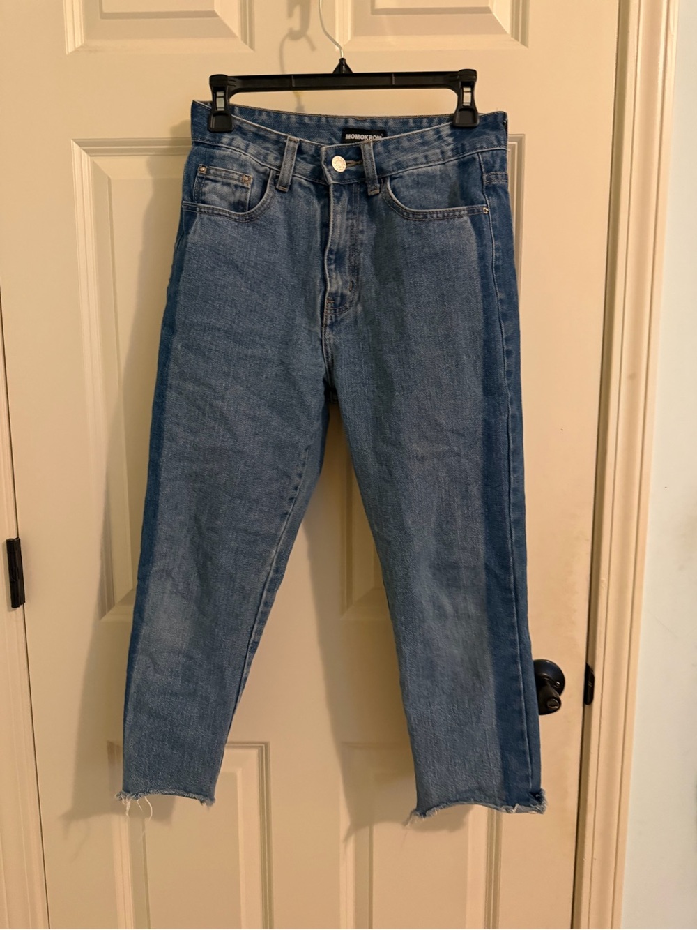 Women’s Two-Tone Blue Mom Jeans